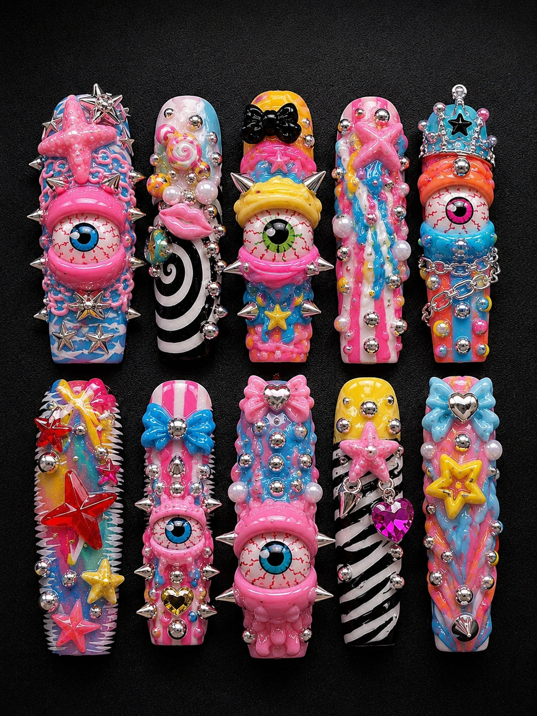Playform Bloom Press-On Nails handmade Mutant Play press-on nail set
