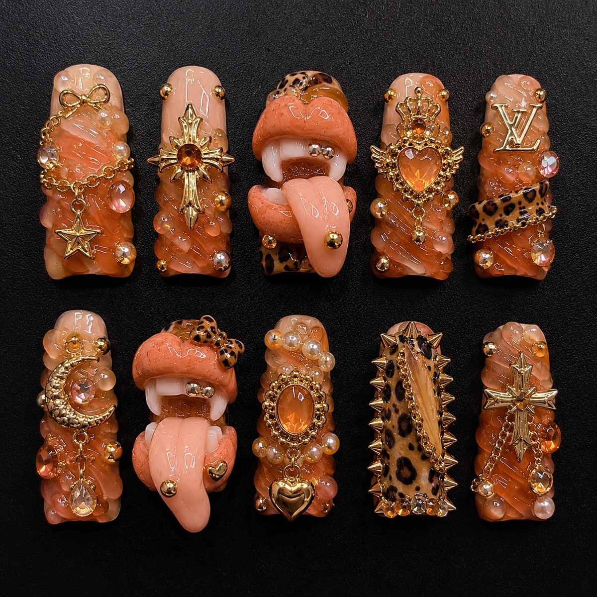 Oddcore Charm Press-On Nails handmade Mutant Play press-on nail set