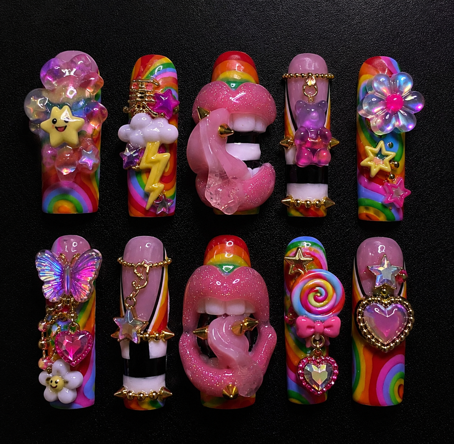 Mutant Muse Press-On Nails handmade Mutant Play press-on nail set