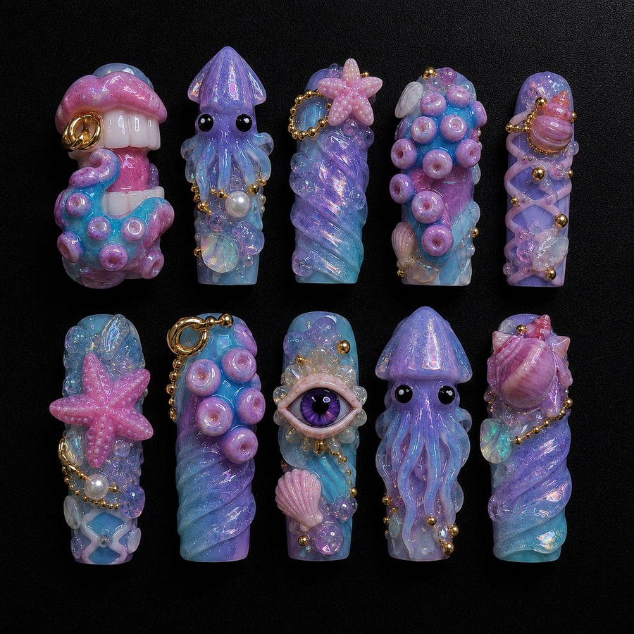 Bio Pop Press-On Nails handmade The Lab press-on nail set