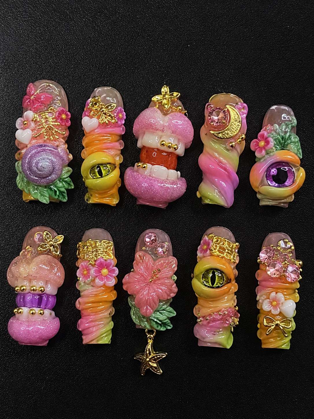 Surreal Pop Press-On Nails handmade Mutant Play press-on nail set