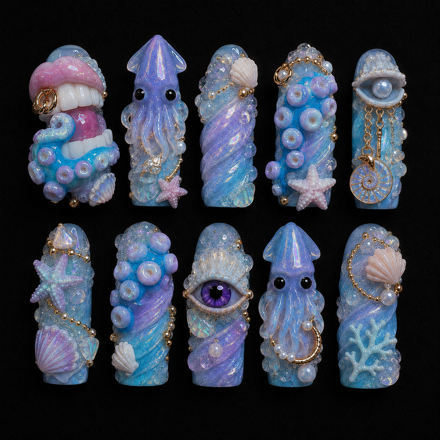 Specimen Glow Press-On Nails handmade The Lab press-on nail set