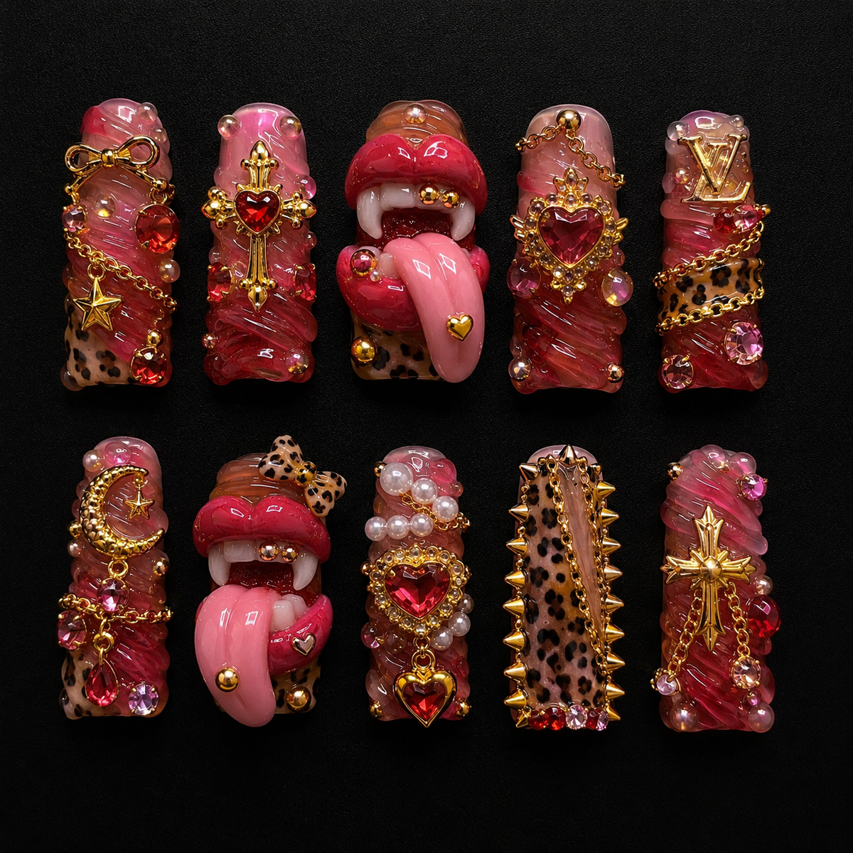 Wild Mutation Press-On Nails handmade Mutant Play press-on nail set