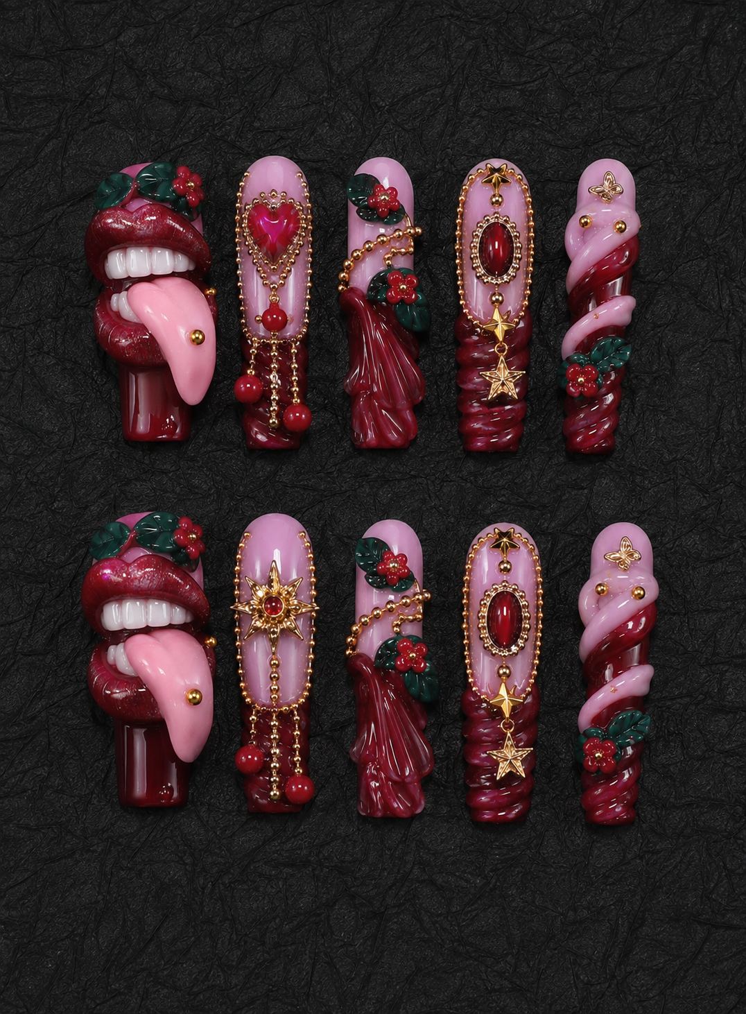 Toybox Bloom Press-On Nails handmade Mutant Play press-on nail set